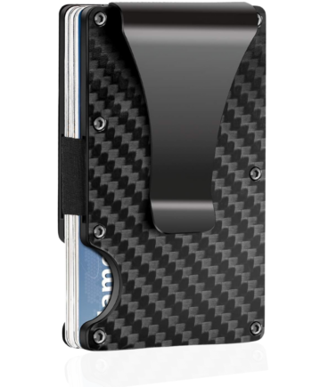 Carbon Fiber Wallet,RFID Blocking Card Holder for Slim Metal Wallet,Minimalist Money Clip
