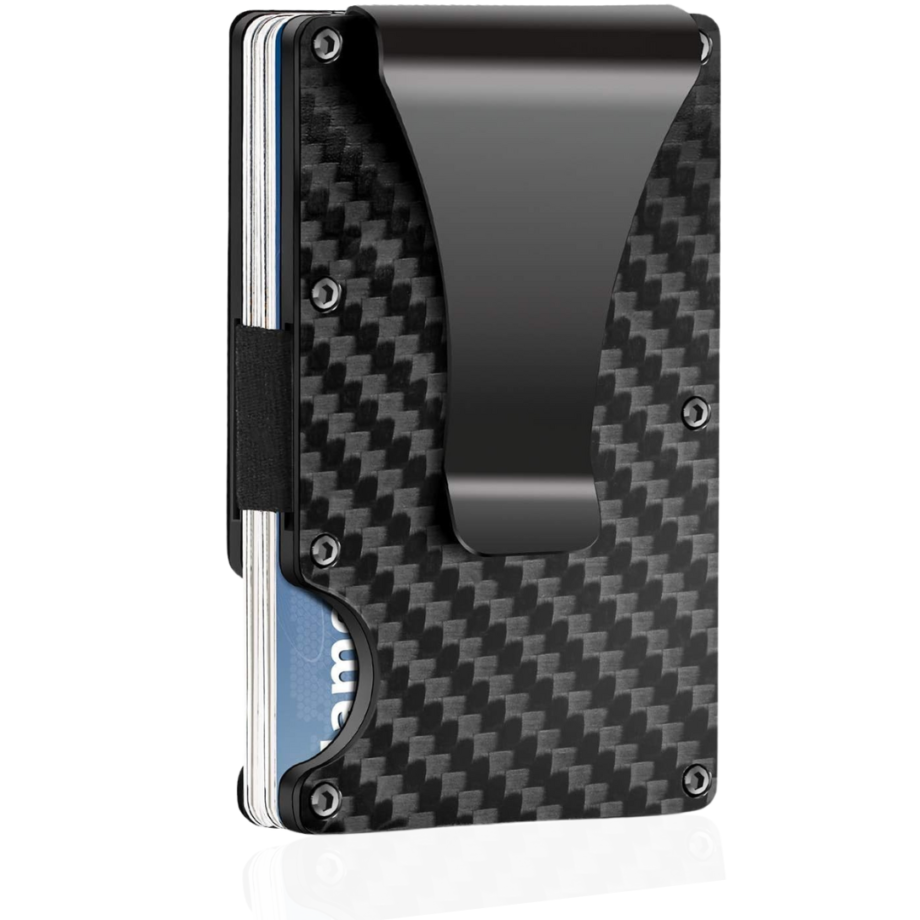 Carbon Fiber Wallet,RFID Blocking Card Holder for Slim Metal Wallet,Minimalist Money Clip