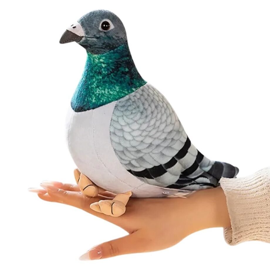 FRYAMCF Pigeon Plush Toy Pigeon Plush Doll Simulation Pigeon Ornaments Soft and Cute Peace Bird Animal Cute Pigeon as Gift for Kids - 20cm