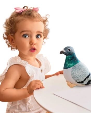FRYAMCF Pigeon Plush Toy Pigeon Plush Doll Simulation Pigeon Ornaments Soft and Cute Peace Bird Animal Cute Pigeon as Gift for Kids - 20cm