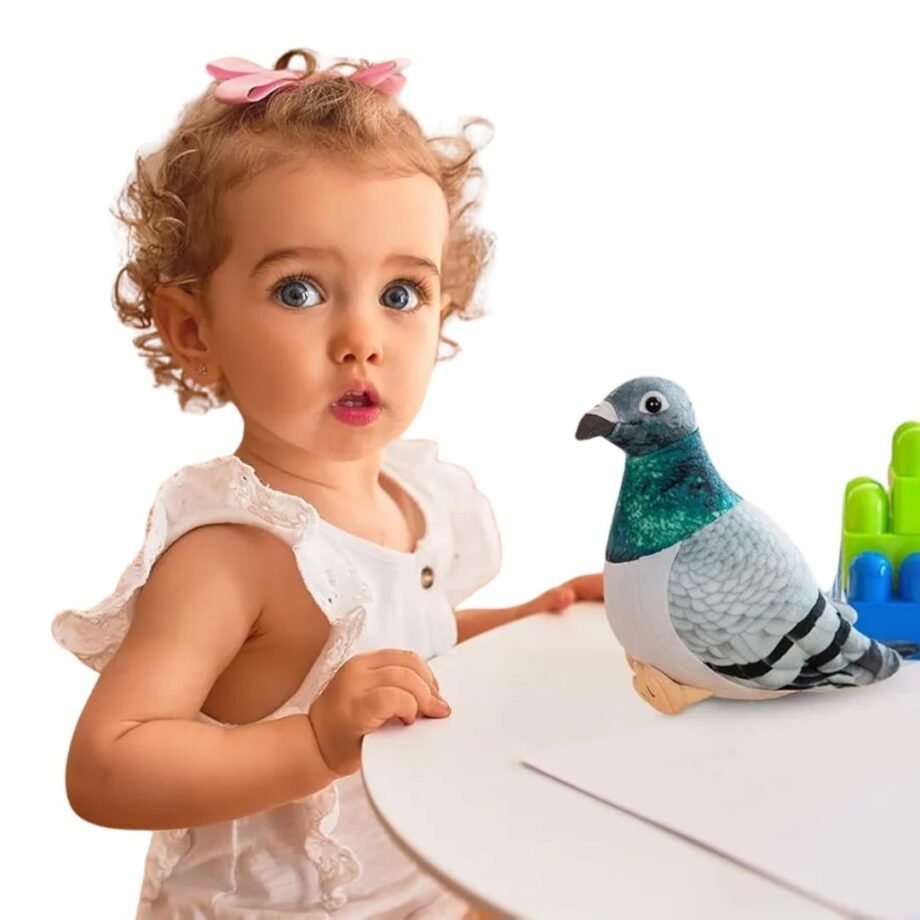 FRYAMCF Pigeon Plush Toy Pigeon Plush Doll Simulation Pigeon Ornaments Soft and Cute Peace Bird Animal Cute Pigeon as Gift for Kids - 20cm