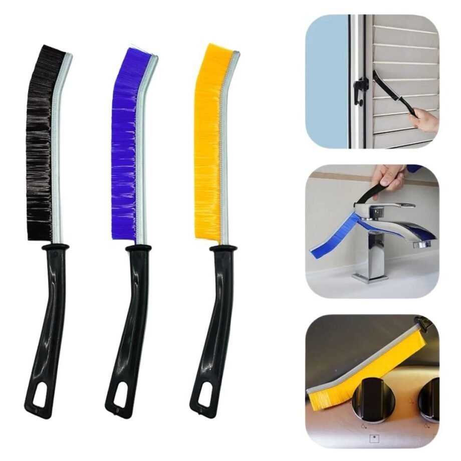 Crevice Cleaning Brush Hard Bristle Crevice Brush Shower Cleaning Brush Bathroom Cleaning Brush Cleaning Supplies Grout Brush Magic Brush Window Groove Brushes (3PCS