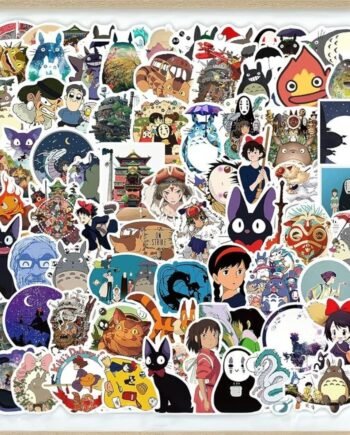 Agan Studio Ghibli Stickers 100pcs Waterproof Vinyl Anime Stickers for Kids Teens Adult Skateboard Computer Laptop
