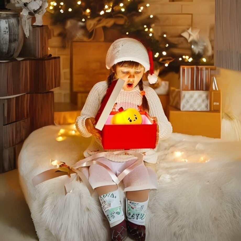 UoQo Silicone Pumpkin Night Light Cute Sad Silicone Little Pumpkin Sleep Lamp Tap to Adjust Brightness Squishy Light Up Pumpkin Phone Holder for Christmas Desk Home Decor Gifts