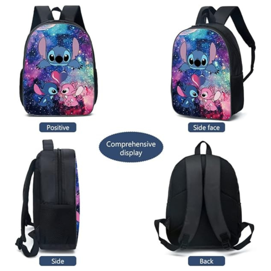 XieLind 3-piece boys' backpack, girls' bags with lunch bag and pencil case set, stitch backpack set primary and middle school children's backpack
