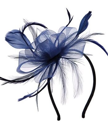 VGLOOK Flower Cocktail Tea Party  Headwear Feather Fascinators  Derby Hat for Girls and Ladies